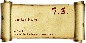 Tanka Bars névjegykártya